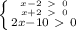 \left \{ {{x-2\ \textgreater \ 0} \atop {x+2\ \textgreater \ 0}}\atop {2x-10\ \textgreater \ 0} \right.