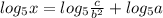 log_5x=log_5{ \frac{c}{b^2} }+log_5a