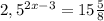 2,5^{2x-3}=15 \frac{5}{8}