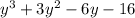 y^3+3y^2-6y-16