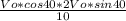 \frac{Vo*cos40*2Vo*sin40}{10}