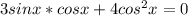 3sinx*cosx+4cos^2x=0