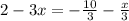 2-3x = -\frac{10}{3} -\frac{x}{3}