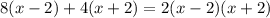 {8(x-2)+4(x+2)}}=2(x-2)(x+2)