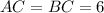 AC=BC=6