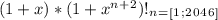 (1+x)*(1+x^n^+^2)!_n_=_[_1_;_2_0_4_6_]