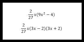 Разложите на множители 2/3 х^3-8/27х