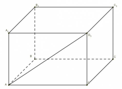 Найдите расстояние между вершинами а и d1, прямоугольного параллелепипеда для которого ab=5,ad=4, aa