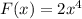 F(x)=2x^4