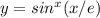 y=sin^x(x/e)