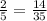 \frac{2}{5} = \frac{14}{35}