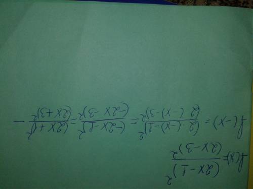 Четная или нечетная функция? y=(2x-1)^2*(2x-3)^2