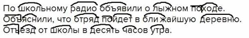 По школьному радио объявили о лыжном походе. объяснили, что отряд пойдет в бли жайшую деревню. отъез