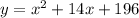 y=x^2+14x+196