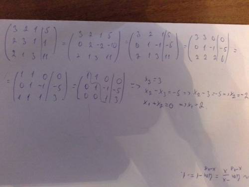 Дана система линейных уравнений. доказать ее совместимость и решить ее методом гаусса.