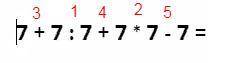 7+7÷7+7×7-7= ответ этого примера как его правильно решить