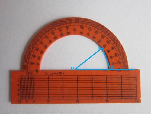 Начерти угол oab равный 40 градусам, точка b лежит на окружности. проведите отрезок ab. запишите вид