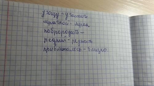 Однокоренные слова к словам угощу,мрачной,поброродить, редкий,приближалось