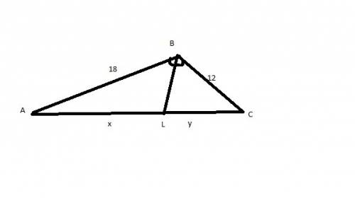 Решить две стороны треугольника равны 12 см и 18 см а биссектриса угла между ними делит третью сторо