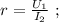 r = \frac{U_1}{I_2} \ ;