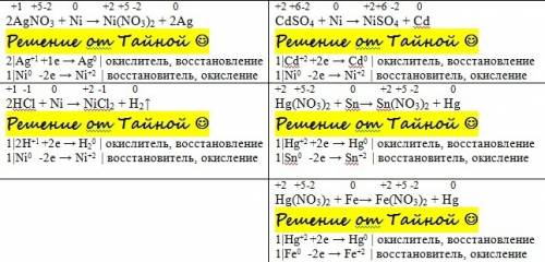 Допишите схемы реакций,которые могут протекать в водных растворах.подберите коэффициенты методом эле