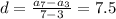 d= \frac{a_7-a_3}{7-3}=7.5