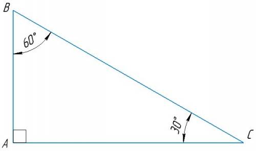 Площадь прямоугольного треугольника равна 32√3. один из острых углов равен 60°. найдите длину катета