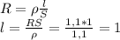 R=\rho \frac{l}{S}\\&#10;l=\frac{RS}{\rho}=\frac{1,1*1}{1,1}=1