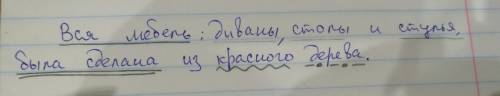 Вся мебель диваны столы и стулья была сделана из красного дерево синтаксический