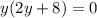 y(2y+8)=0