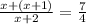 \frac{x+(x+1)}{x+2}= \frac{7}{4}