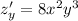 z'_y=8x^2y^3