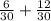 \frac{6}{30} + \frac{12}{30}