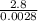 \frac{2.8}{0.0028}