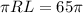 \pi RL=65 \pi