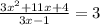 \frac{3x^2+11x+4}{3x-1} = 3