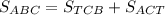 S_{ABC} = S_{TCB} + S_{ACT}