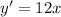 y'=12x