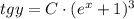 tgy=C\cdot (e^x+1)^3