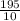 \frac{195}{10}