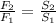 \frac{F_2}{F_1} =\frac{S_2}{S_1}