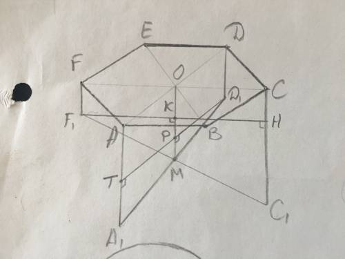 Решить по . буду . за бистрий ответ и рисунок 50 ! дан правильний шестиугольник abcdef. плоскость пи