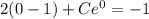 2(0-1)+Ce^{0}=-1