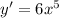 y'=6x^5