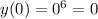 y(0)=0^6=0