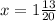 x = 1 \frac{13}{20}&#10;