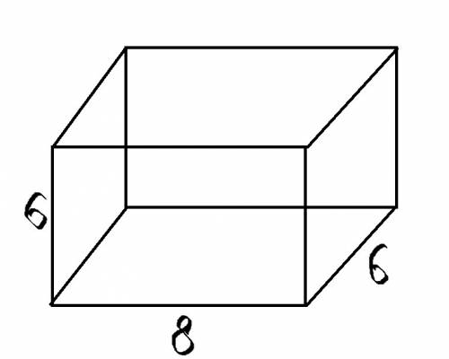 Измерение прямоугольного параллелепипеда8дм ,6дм и6дм.чему равна сумма площадей больших и меньших гр