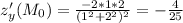 z'_y(M_0)= \frac{-2*1*2}{(1^2+2^2)^2}= -\frac{4}{25}