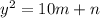 y^{2} = 10m+n