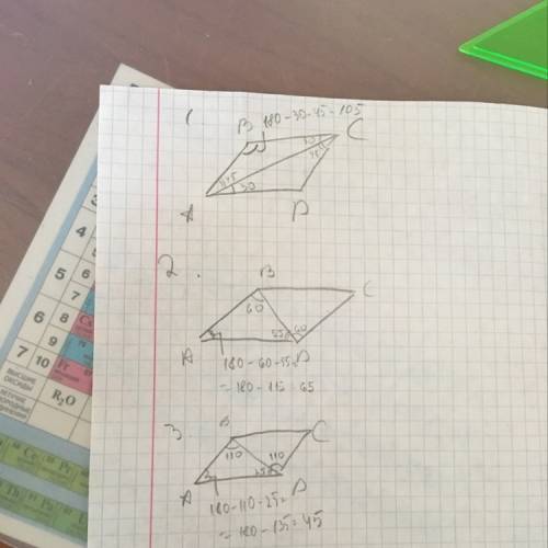 Выполнить три : 1)диаргональ ас параллелограмма авсд образует с его сторонами углы равные 30гр. и 45